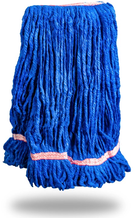 Libman Large Blended Looped-End Wet Mop Head (Blue) Brick Pack, #24