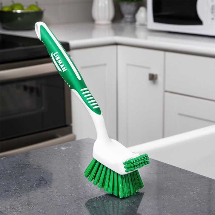 Libman Big Job Kitchen Brush with Built-In Scraper
