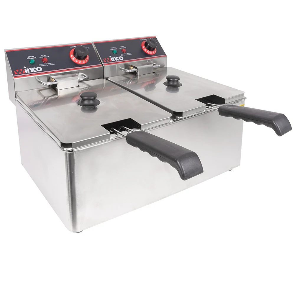 Electric Fryer, Twin Well, 32Lbs Capacity, 120V