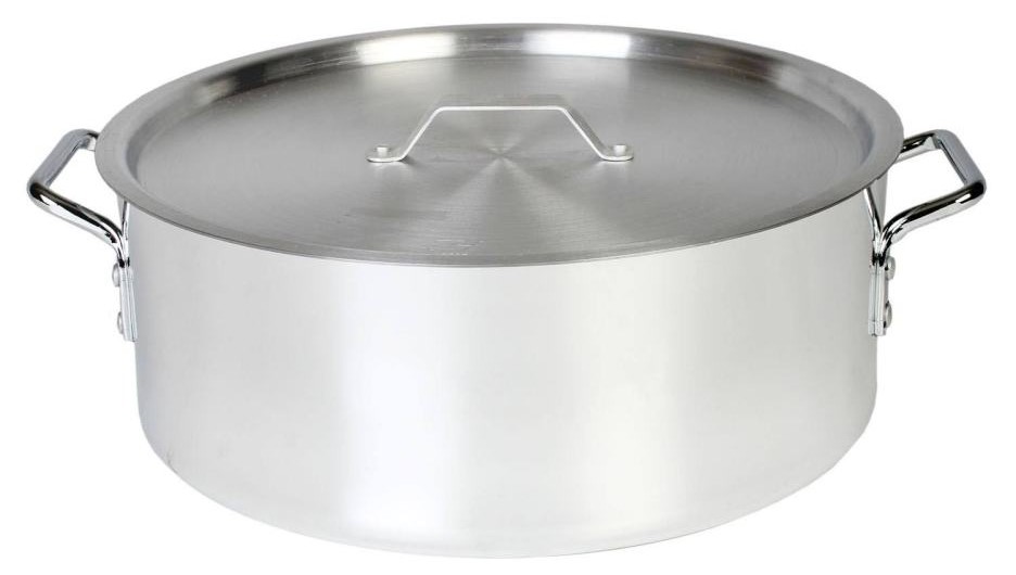 35 QT Aluminum Brazier with Cover, Extra Heavy Weight