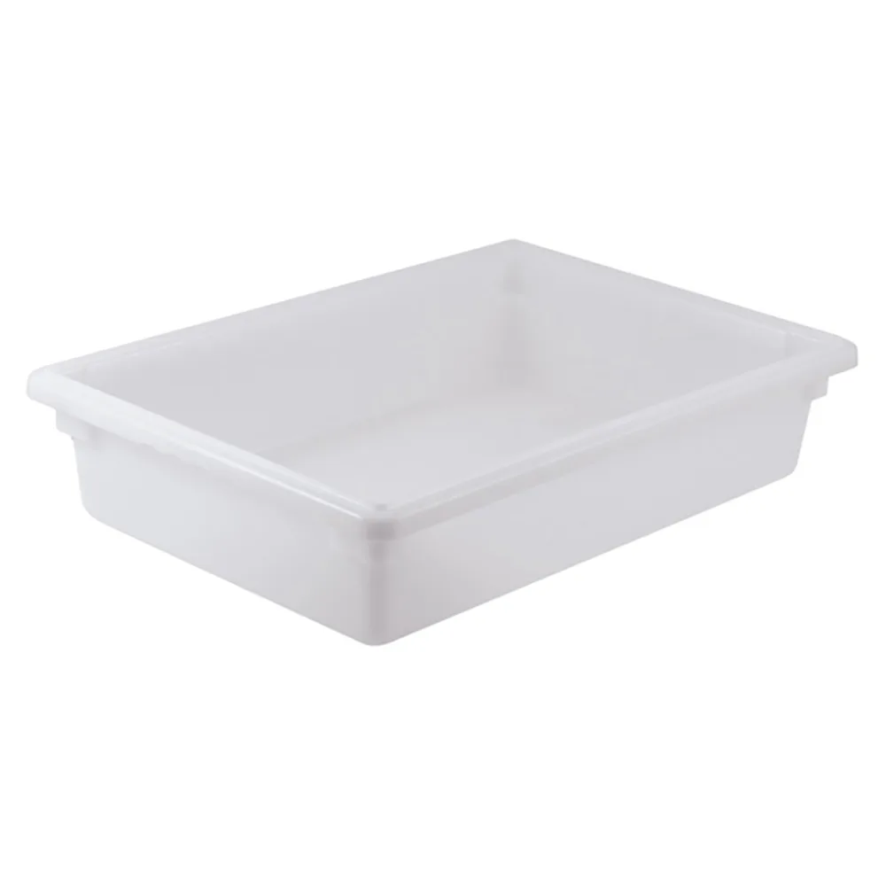 Food Storage Box, PP, White, 18" X 26" X 6", 8.75 GAL