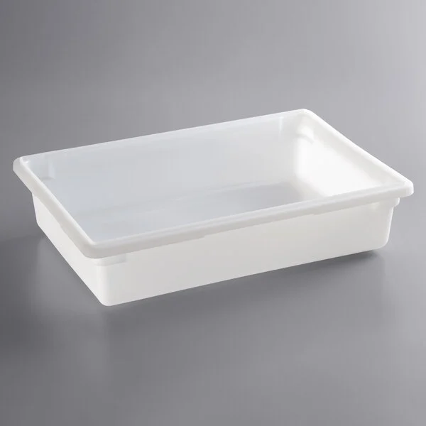 Thunder Group Food Storage Box, PP, White, 18" X 26" X 3 1/2", 5 GAL, NSF