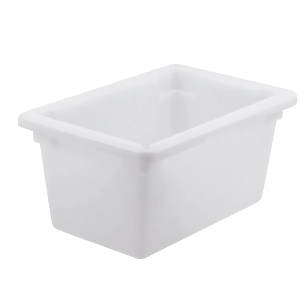 Food Storage Box, PP, White, 12" X 18" X 9", 4.75 GAL. 