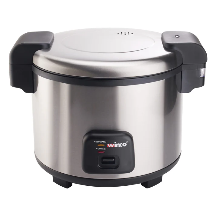 Winco Rice Cooker & Warmer w/ Hinged Lid /Electric/30Cups/120V