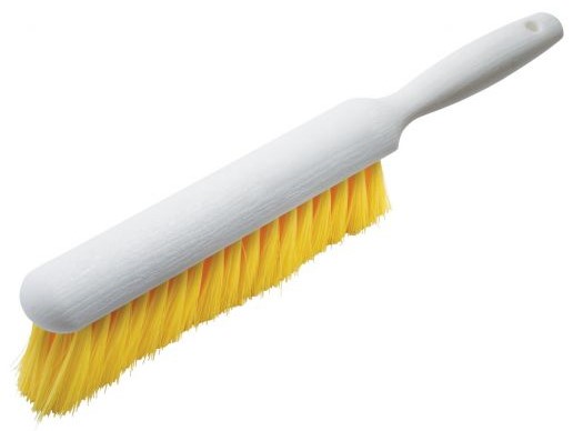 Counter Brush, 14-1/4"L, White Handle, Yellow Bristles