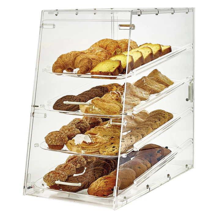 Counter Top Display Case w/ (4) 12" x 18" Trays, 14" x 24" x 24", Clear