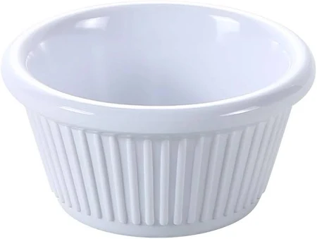 Fluted Ramekins, 2-Ounce, White, 12-Pieces