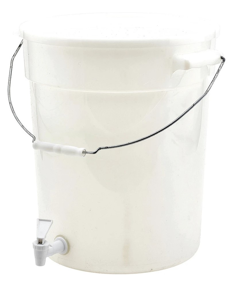 6-Gallon Plastic White Beverage Dispenser with Spigot