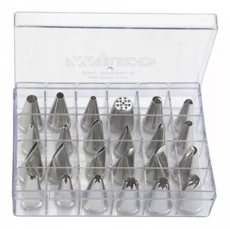 26 Piece Stainless Steel Cake Decorating Tube Set with Coupler