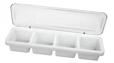 4 Compartment Bar Caddy With Cover
