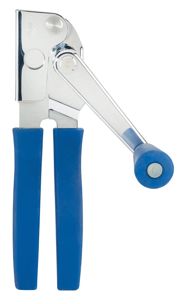 Chrome Plated 8 3/4" Portable Can Opener with Crank Handle