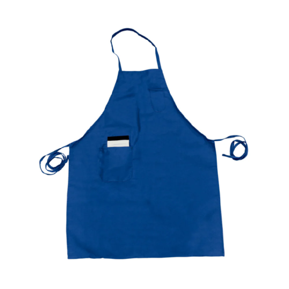 Full Length Bib Apron w/Pocket, Blue
