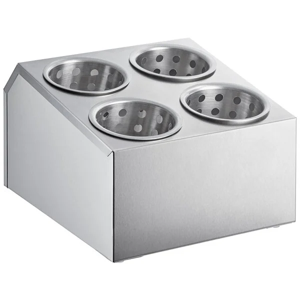 Flatware Cylinder Holder, 2 Tier w/ 4 Holes