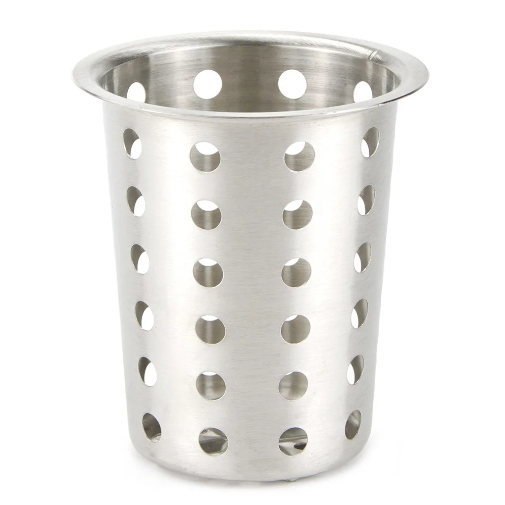 Flatware Cylinder - Stainless, Perforated