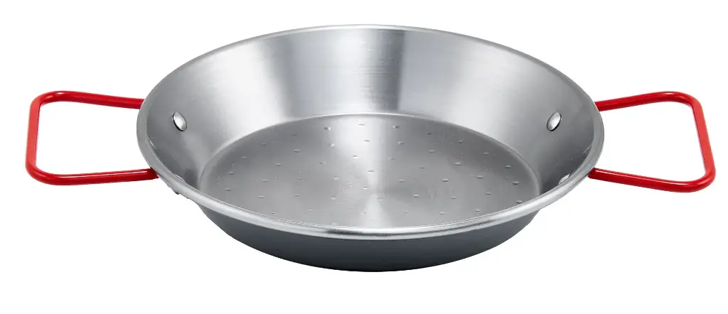 Paella Pan, Polished Carbon Steel, 14-1/8" 