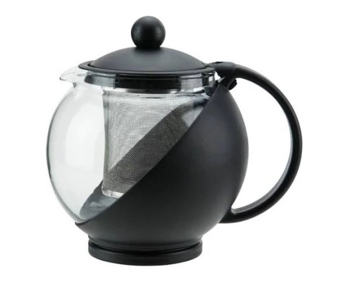 25 Ounce Glass Teapot with Stainless Steel Infuser Basket