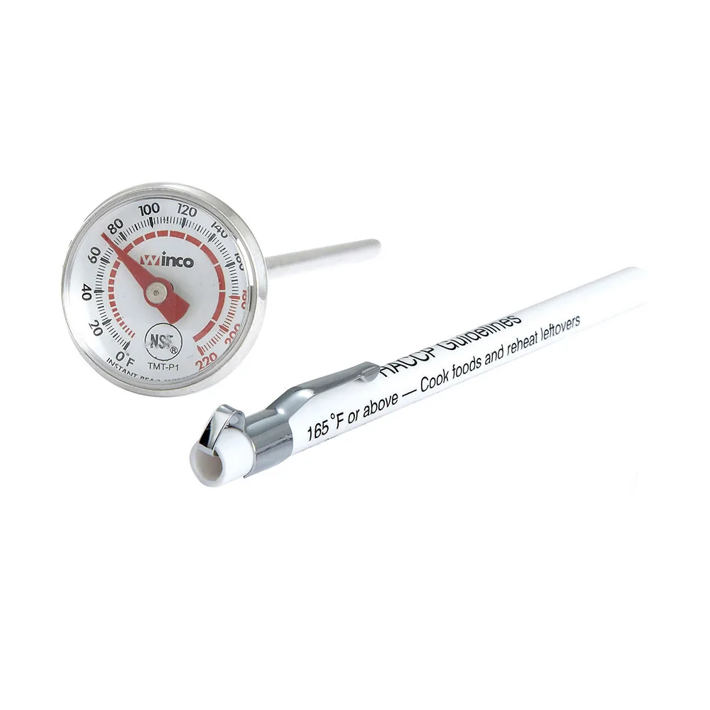 Pocket Instant Read Thermometer, Dial Type w/ Case & Clip, 1.75" Long
