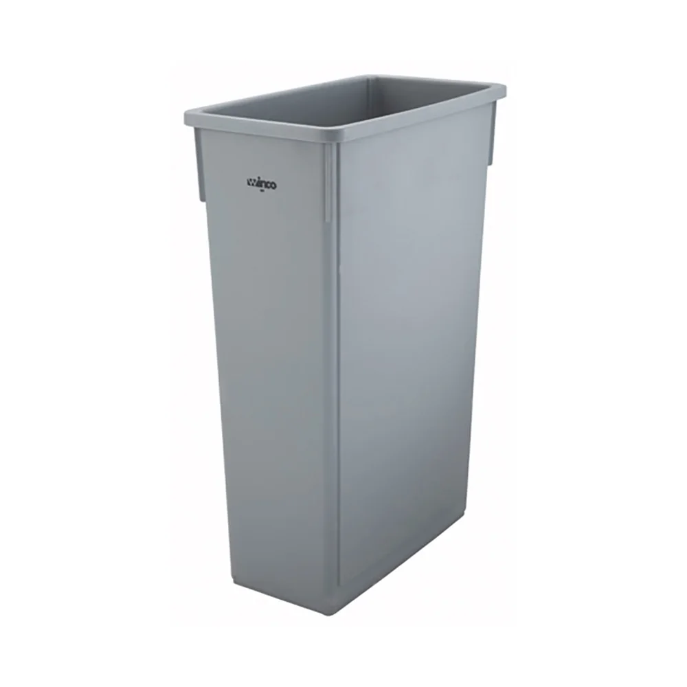 Slender Trash Can, 23 gallon, gray 