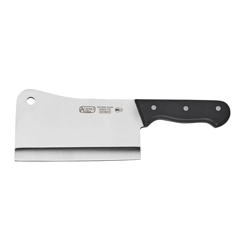 Forged Full Tang Acero Chinese Cleaver with POM Handle, 7" x 4.38" 