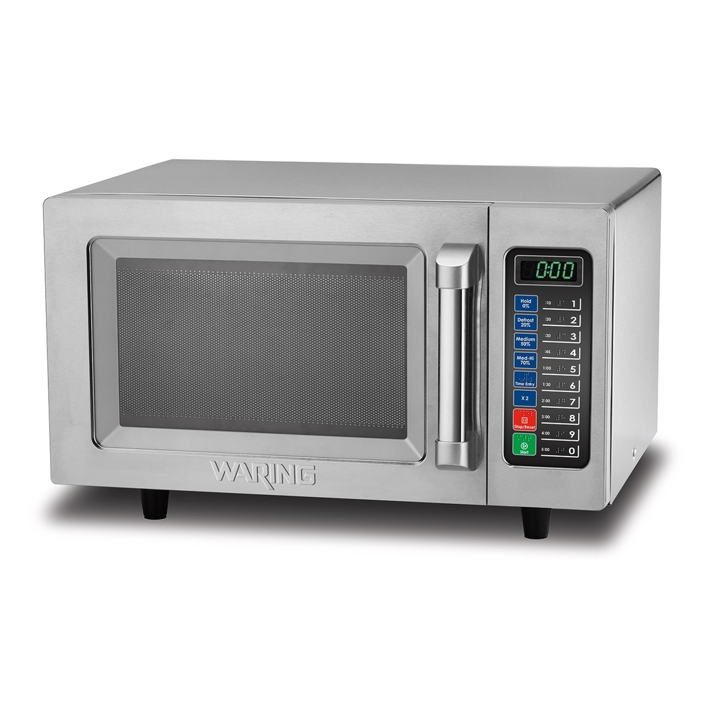 Waring Stainless Steel Commercial Microwave with Push Button Controls