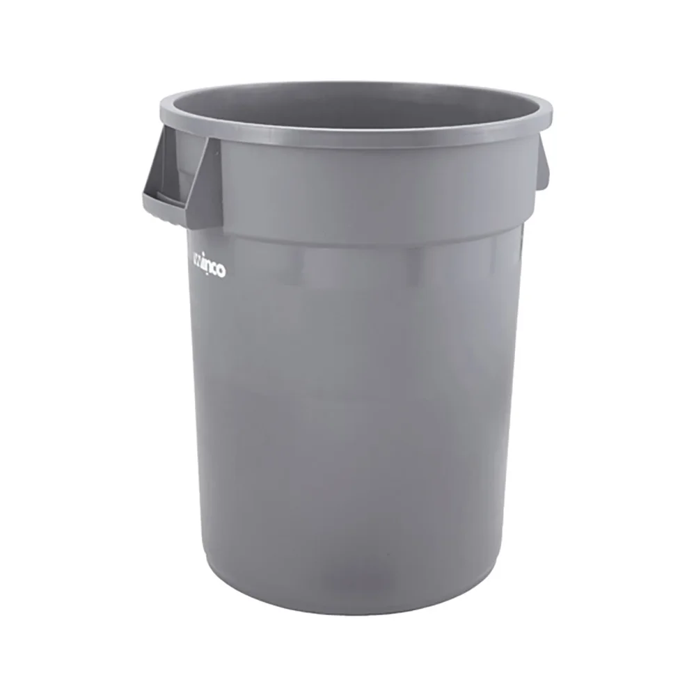 32 Gallon Plastic Can, Gray