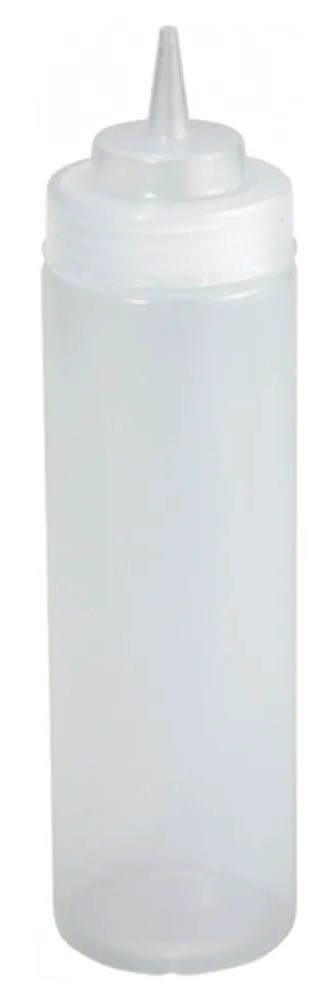 Winco 16-oz Wide Mouth Squeeze Bottle, 6 pcs/pk, Clear