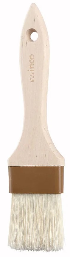 Flat Pastry Basting Brush, 3-in Wide w/ Flat Boar Bristles & Wooden Handle