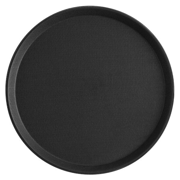 Round Easy Hold Tray - 14" x 18", Black