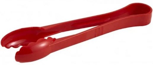 9" Polycarbonate Utility Tong, Red