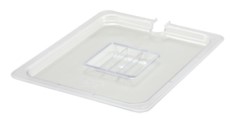 Winco Polycarbonate Food Pan Lid, 1/2 size, Slotted
