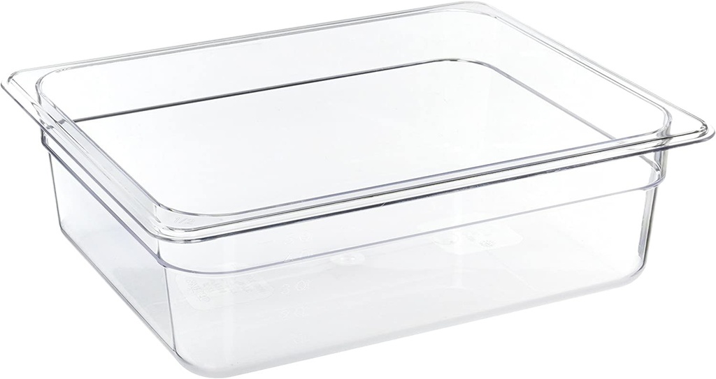 Winco Polycarbonate Food Pan, 1/2 Size, 4" 
