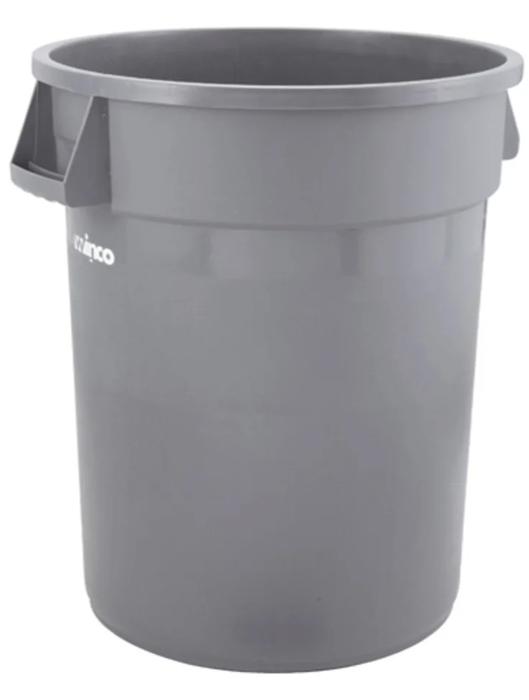 32 Gallon Trash Can, Grey