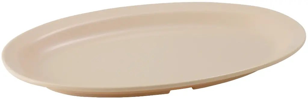 6-1/2" Dia., Round Melamine Plates, Tan