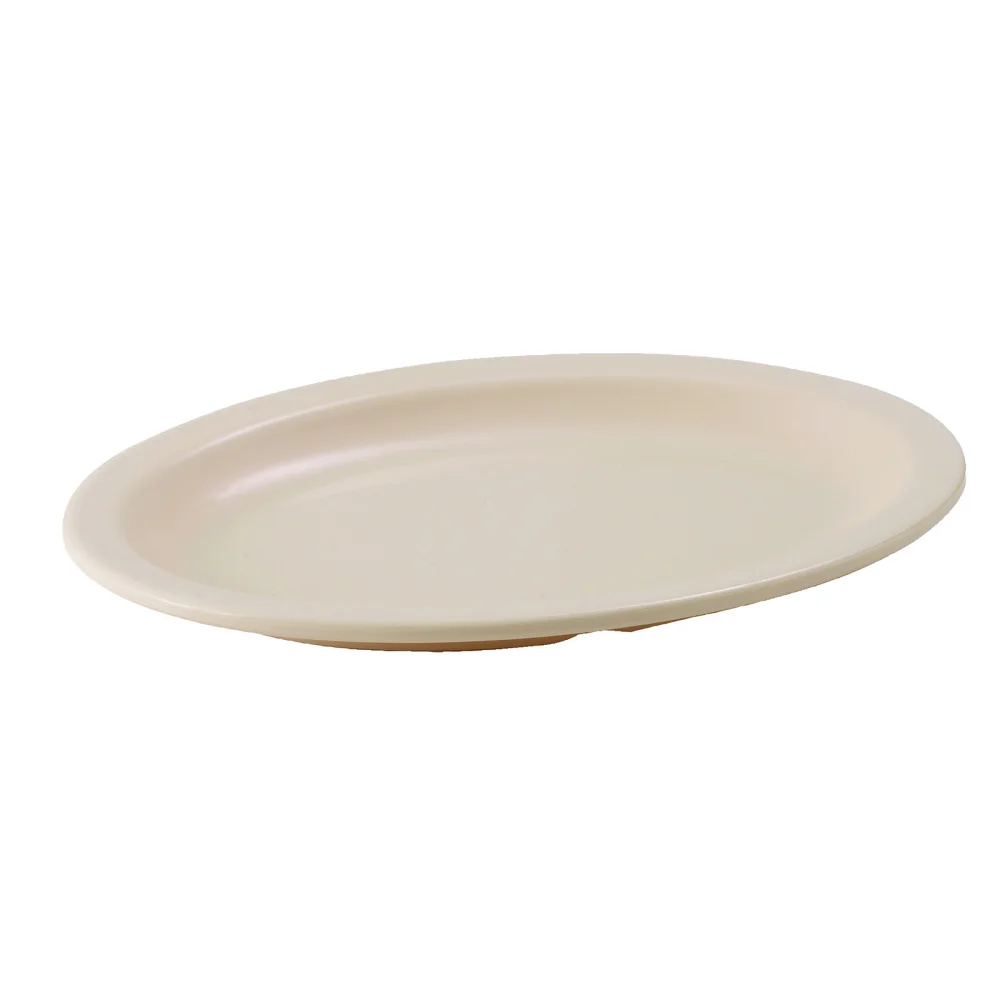 Oval Melamine Platter, Narrow Rim, 9-3/4" x 6-3/4, Tan