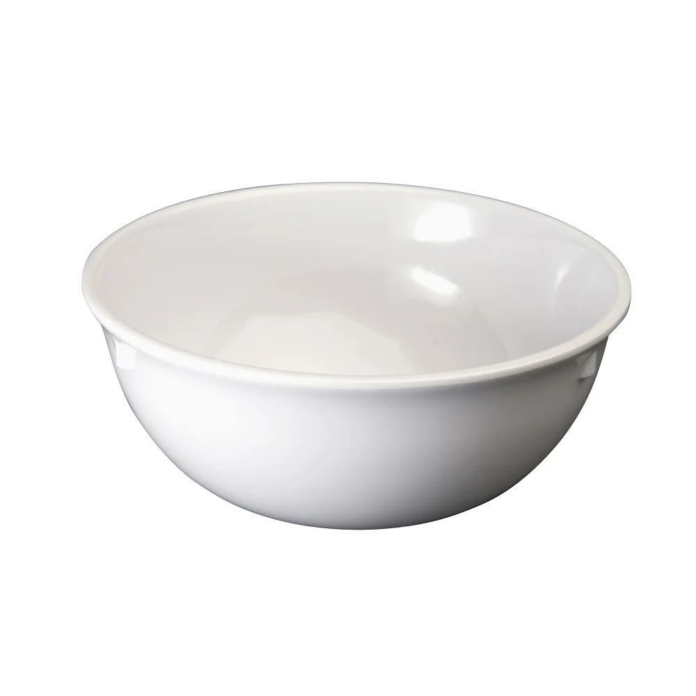 Nappie, 15 Oz, 5-1/4" Dia, Round, Melamine, White