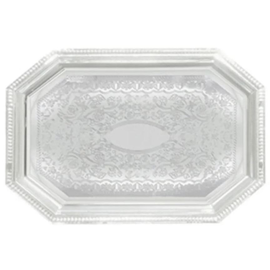  14" X 20" Octagonal, Chrome Plated Tray 0.6 MM