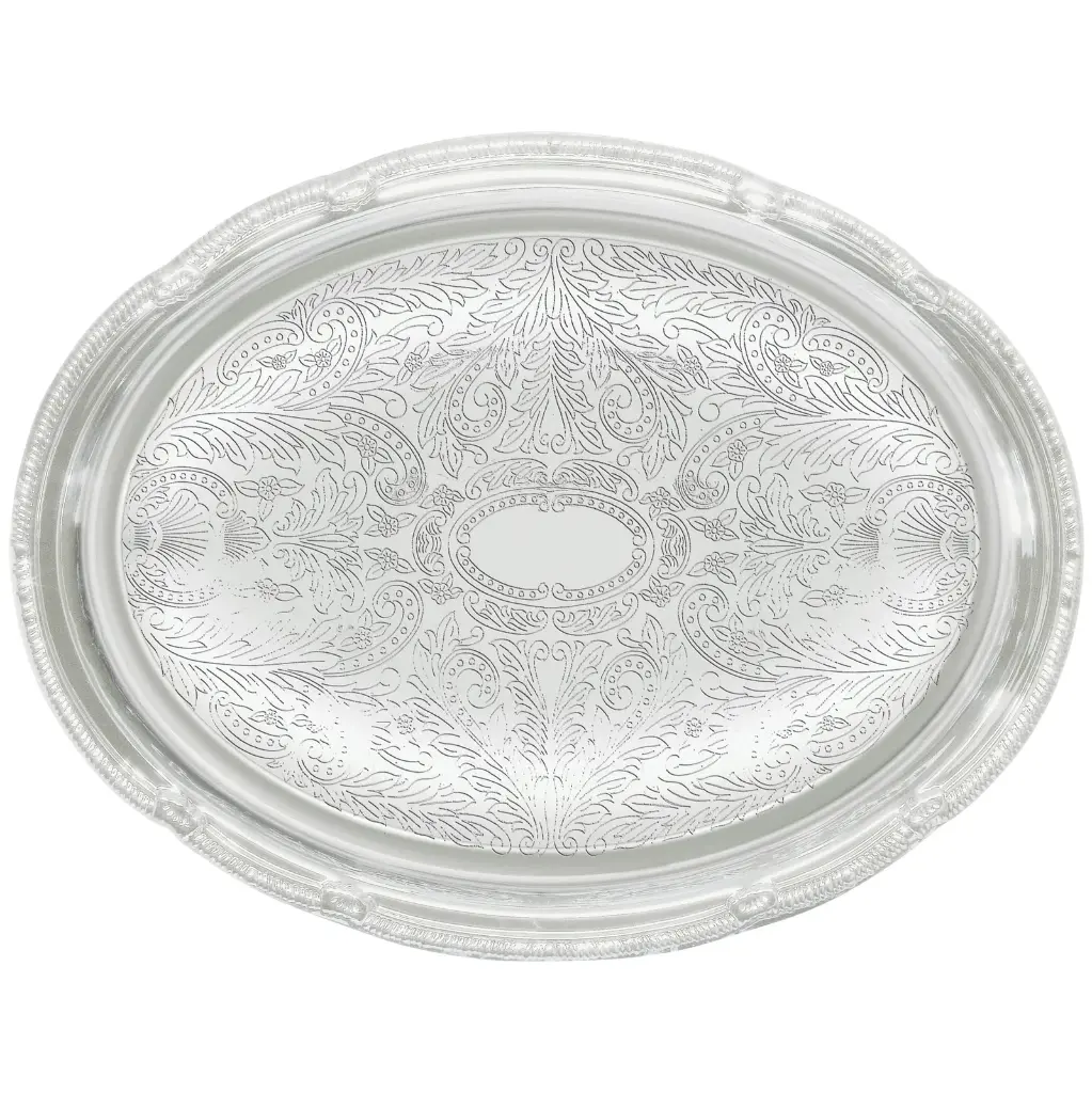 Oval 18" X 13" Chrome Tray 0.5MM