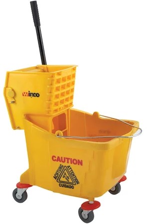 36 Qt Mop Bucket w/ Wringer, Yellow