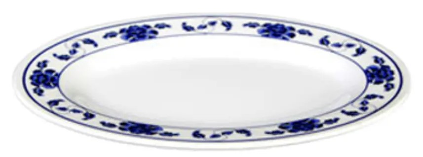 16" x 11-5/8" x 1-1/4", Platter, Lotus, Melamine, BPA Free, NSF