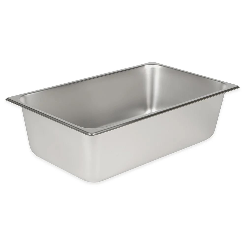 Full Size Steam Table Pan, 6" Deep, Anti-Jam, Stainless Steel, NSF