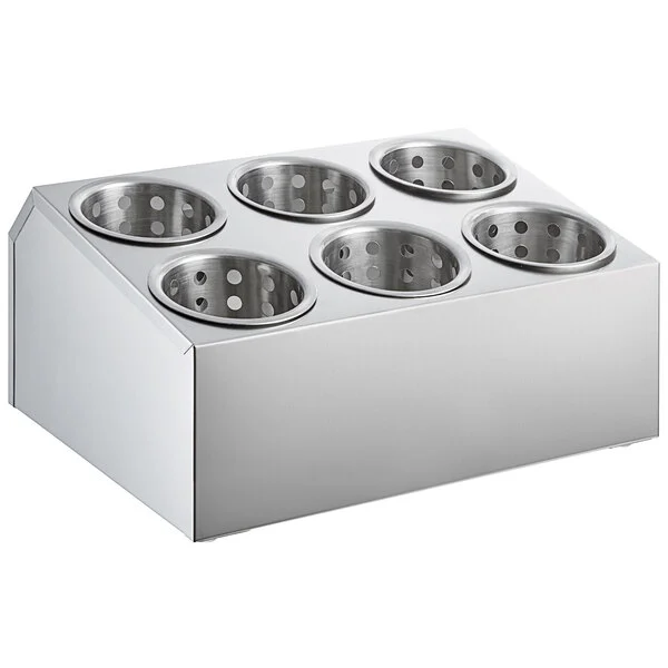 Flatware Cylinder Holder, 2 Tier w/ 6 Holes