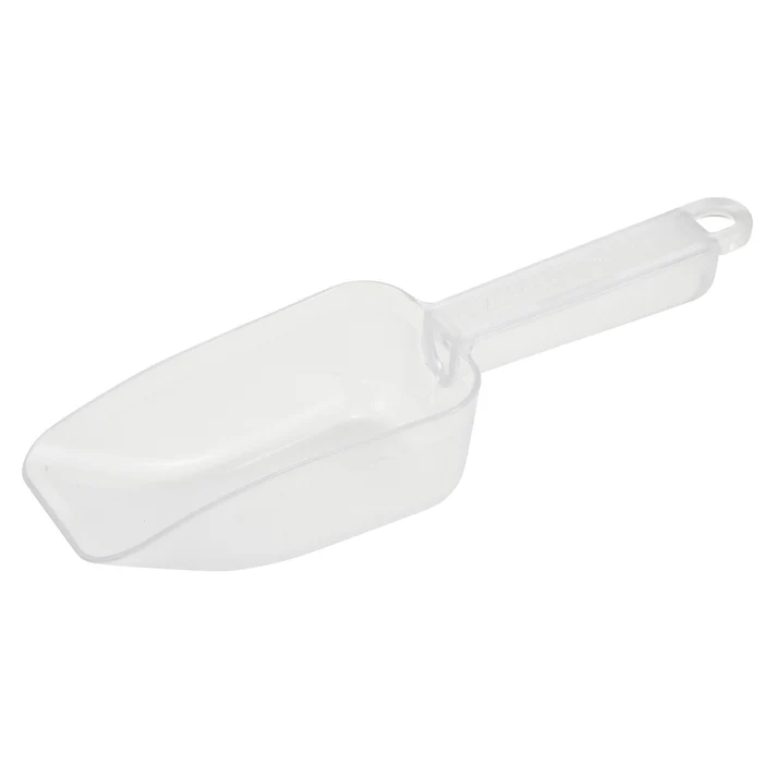 Polycarbonate Flat Bottom Scoops, Clear, 10 oz