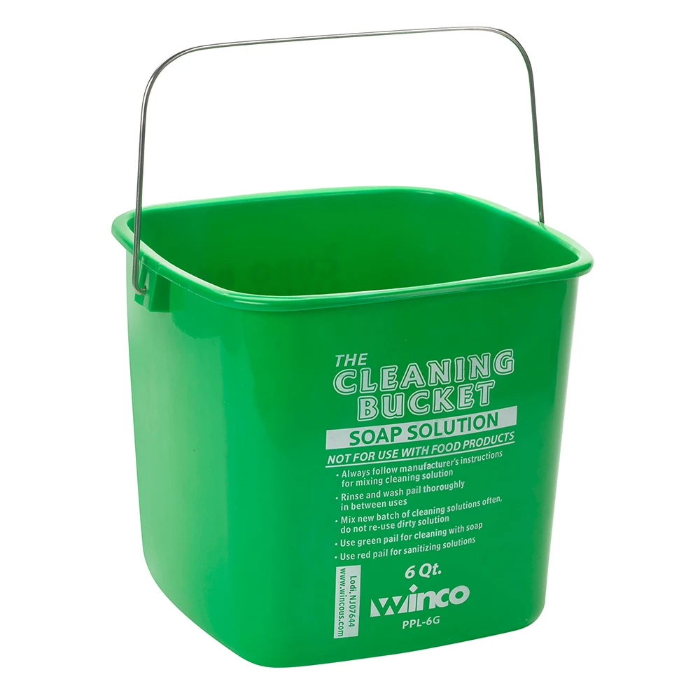 Nobel Products Green Sanitizing Pail, 6 QT