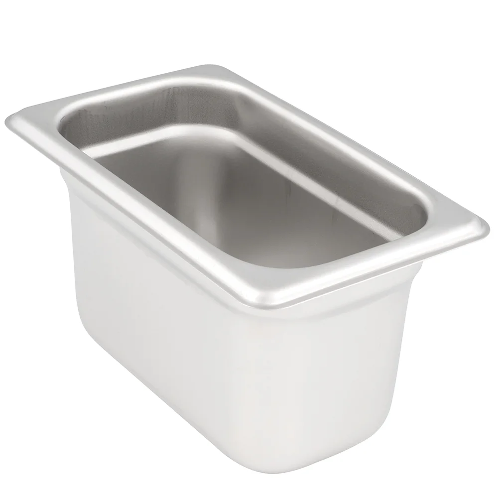 Anti-Jam Stainless Steel Steam Table / Hotel Pan - 1/9 Size 4" Deep, 24 Gauge