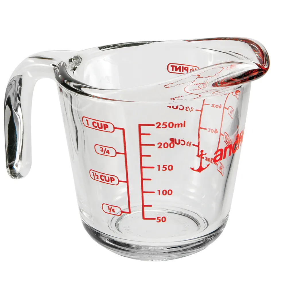 8 oz. Clear Glass Measuring Cup, Anchor Hocking