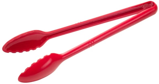 [CVST-12R] Winco Curv™ 12" Polycarbonate Serving Tongs, Red