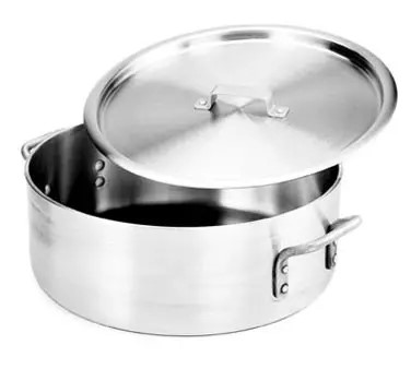 [BZR40] 40 QT Aluminum Brazier with Cover, Extra Heavy Weight