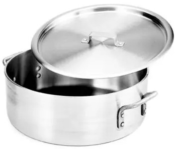[BZR25] 25 QT Aluminum Brazier with Cover, Extra Heavy Weight