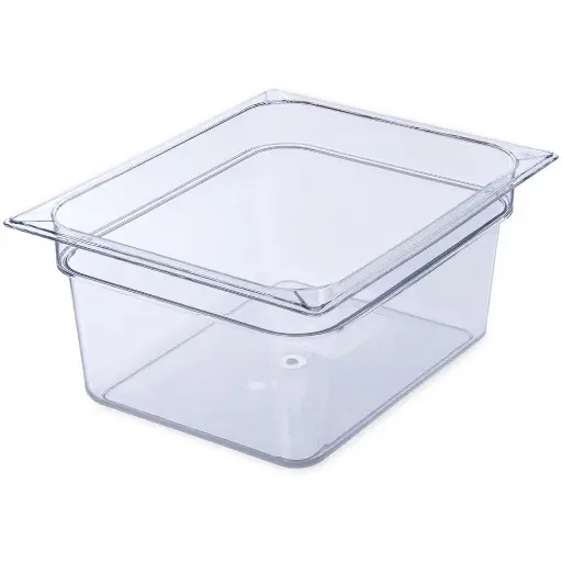 [PLPA8126] Food Pan, 1/2 size, 6" deep, Polycarbonate, Clear, NSF 