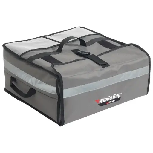 [BGPZ-2109] Large Gray Insulated Heavy-Duty Polyester Premium Pizza Bag, 21 1/2" x 21 1/2" x 9" 
